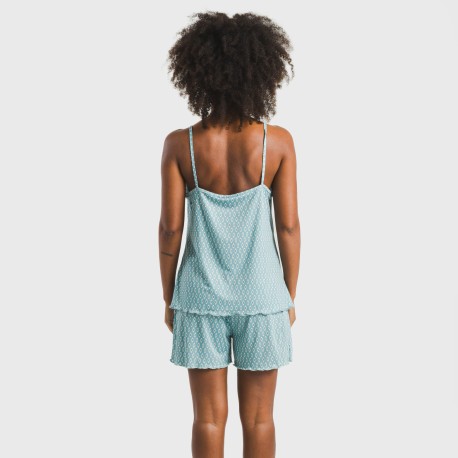 Pijama tirantes mujer soft Walia agua marina