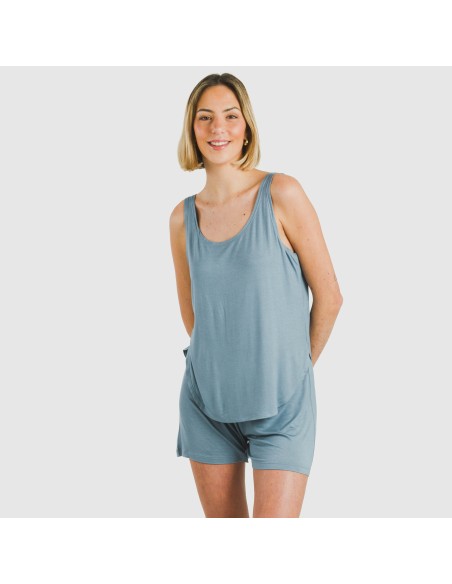 Pijama tirantes mujer viscosa liso Pijama tirantes mujer viscosa liso