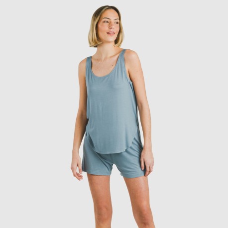 Pijama tirantes mujer viscosa liso
