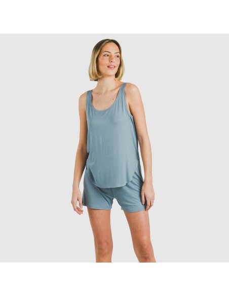 Pijama tirantes mujer viscosa liso Pijama tirantes mujer viscosa liso