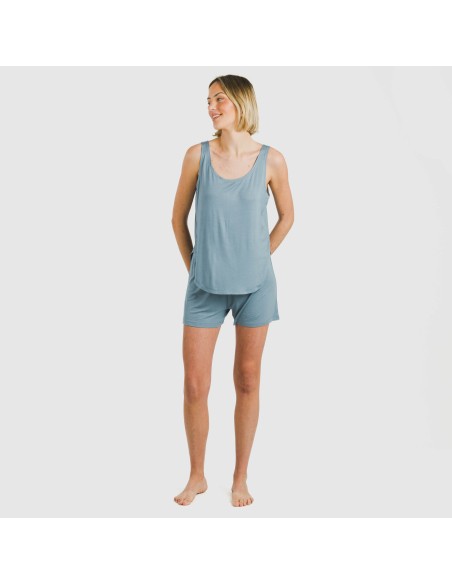 Pijama tirantes mujer viscosa liso Pijama tirantes mujer viscosa liso