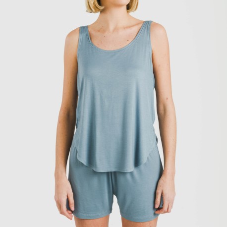 Pijama tirantes mujer viscosa liso