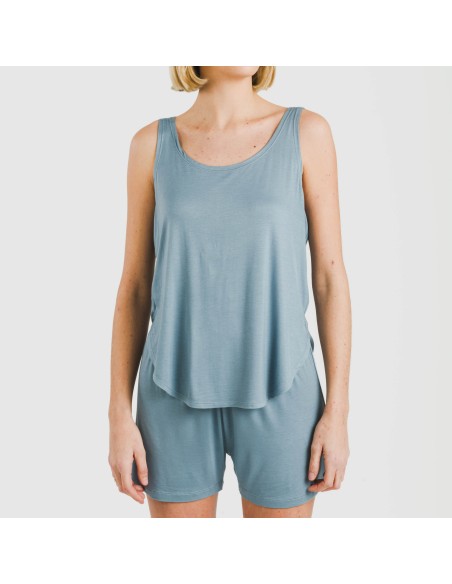 Pijama tirantes mujer viscosa liso Pijama tirantes mujer viscosa liso