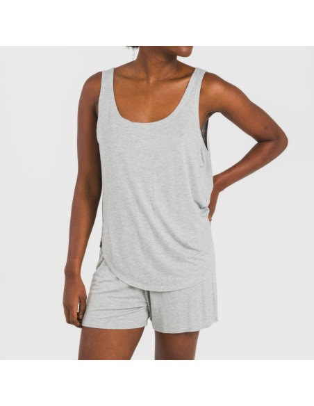 Pijama tirantes mujer viscosa liso