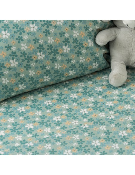 Juego de sábanas algodón Martinuca agua marina cuna Juego de sábanas algodón Martinuca agua marina cuna