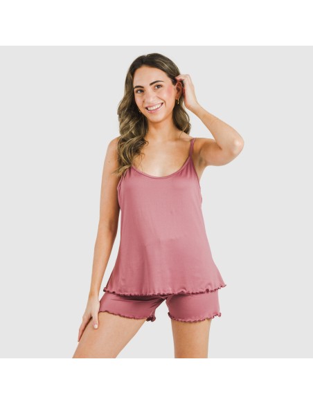 Pijama tirantes mujer soft liso