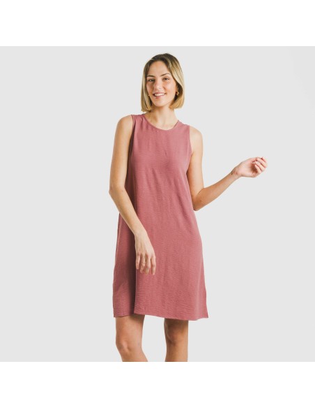 Vestido corto tirantes bambula liso Vestido corto tirantes bambula liso