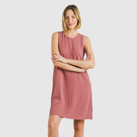 Vestido corto tirantes bambula liso