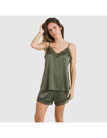 Pijama tirantes mujer satén Friday liso Pijama tirantes mujer satén Friday liso