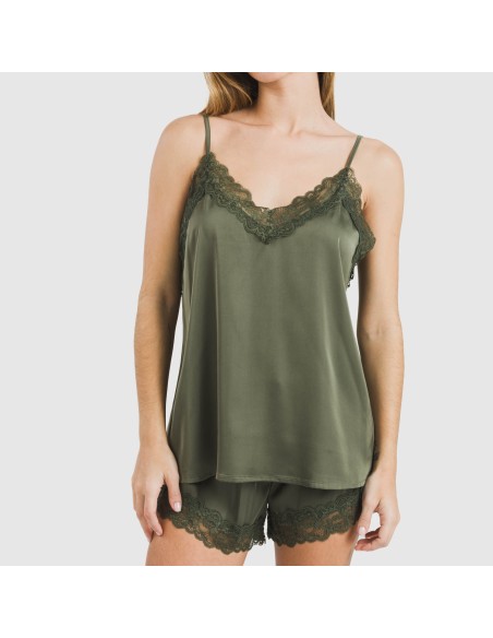 Pijama tirantes mujer satén Friday liso Pijama tirantes mujer satén Friday liso