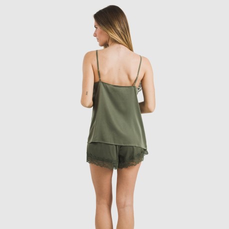 Pijama tirantes mujer satén Friday liso