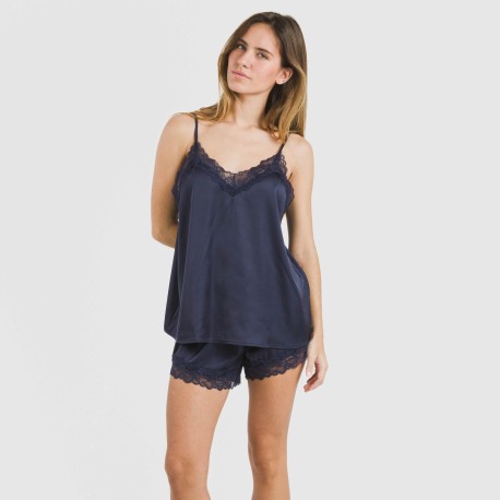 Pijama tirantes mujer satén Friday liso