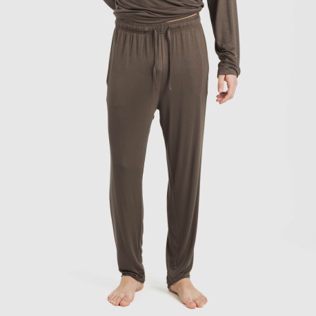 Pijama largo viscosa hombre liso