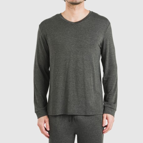 Pijama largo viscosa hombre liso