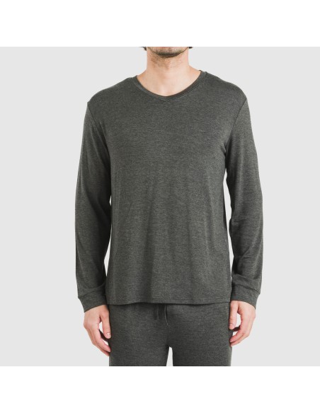 Pijama largo viscosa hombre liso