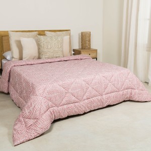 Edredón estampado Vinuesa malva
