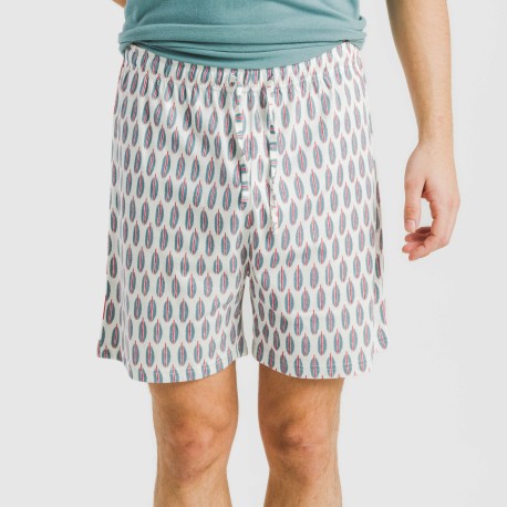 Pijama corto algodón hombre Arpani verde frances