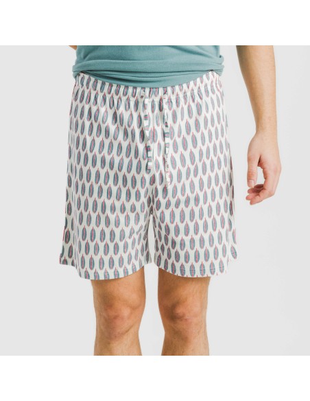 Pijama corto algodón hombre Arpani verde frances Pijama corto algodón hombre Arpani verde frances