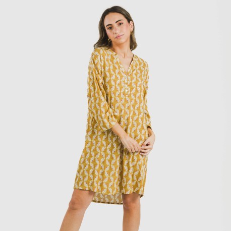 Camisola viscosa Calsita mostaza