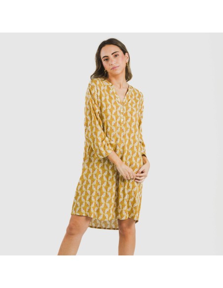 Camisola viscosa Calsita mostaza