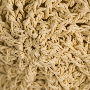 Bolso redondo rafia natural 2