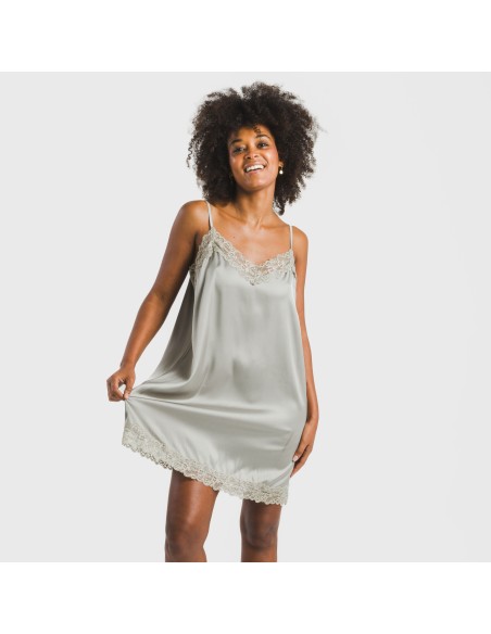 Camisón corto satén Friday liso