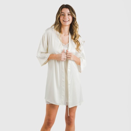 Bata corta mujer satén Friday liso