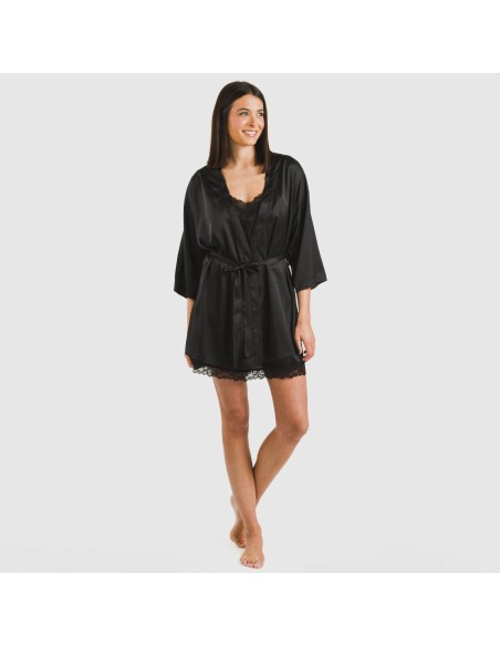 Bata corta mujer satén Friday liso