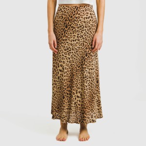 Falda  midi viscosa bambula Leo