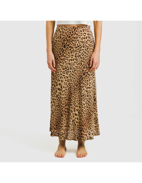 Falda midi viscosa bambula Leo Falda midi viscosa bambula Leo