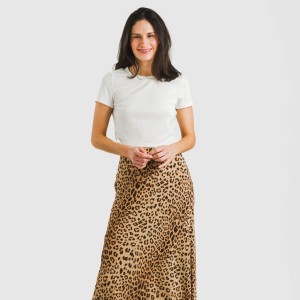 Falda  midi viscosa bambula Leo 2