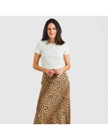 Falda midi viscosa bambula Leo Falda midi viscosa bambula Leo