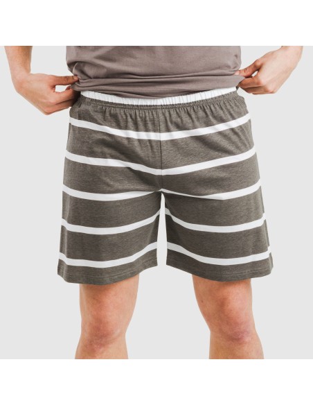 Pijama corto algodón hombre Raya Nit New topo Pijama corto algodón hombre Raya Nit New topo