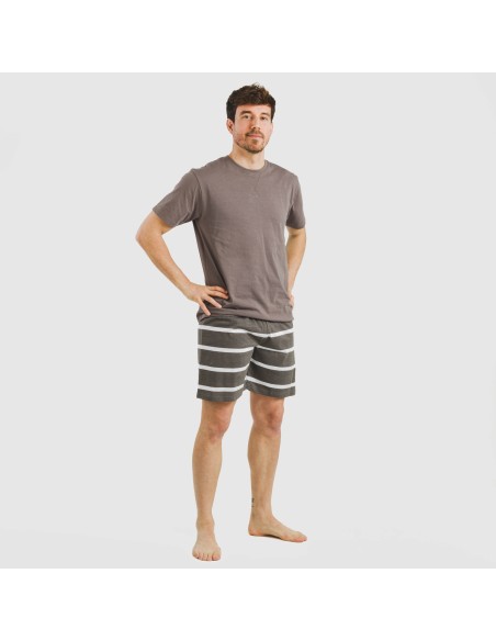 Pijama corto algodón hombre Raya Nit New topo Pijama corto algodón hombre Raya Nit New topo