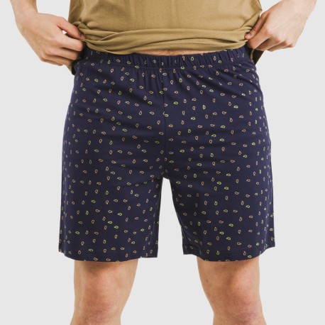 Pijama corto algodón hombre Oggy caqui