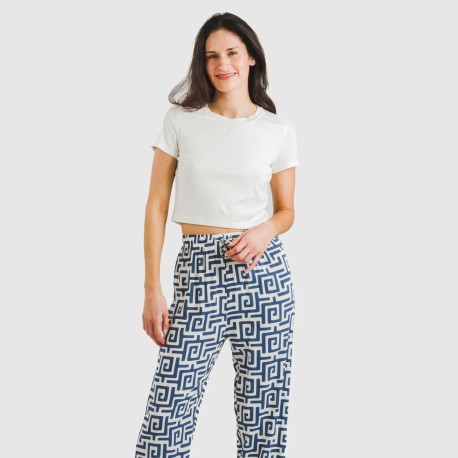 Pantalón viscosa Beriche azul