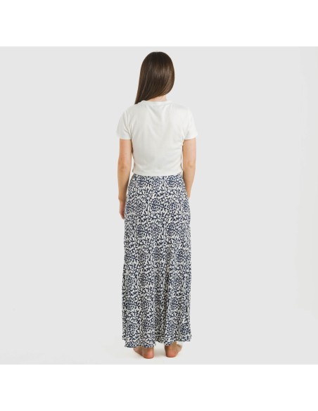 Falda midi viscosa bambula Aladero azul Falda midi viscosa bambula Aladero azul