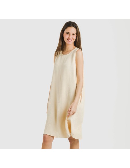 Vestido corto tirantes bambula liso Vestido corto tirantes bambula liso