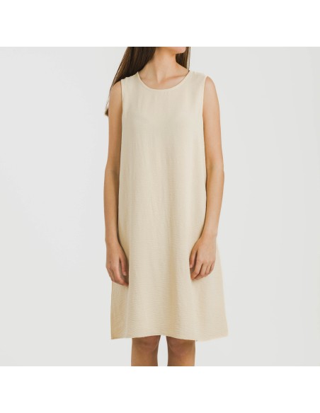 Vestido corto tirantes bambula liso Vestido corto tirantes bambula liso