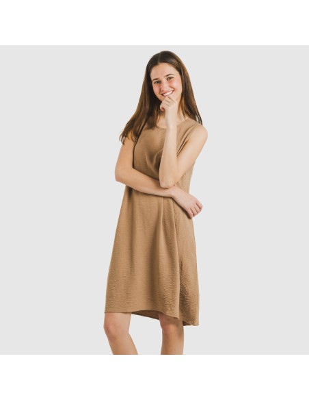 Vestido corto tirantes bambula liso Vestido corto tirantes bambula liso