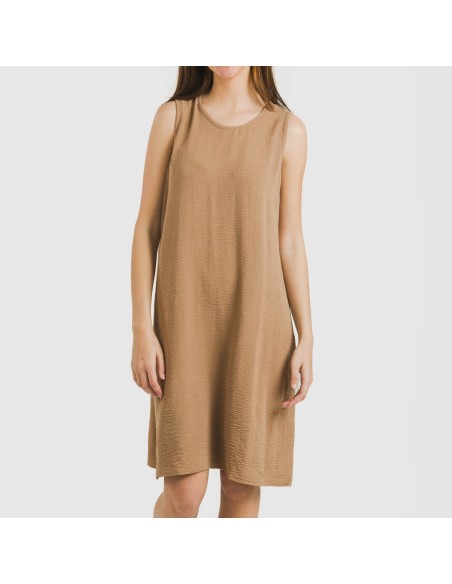 Vestido corto tirantes bambula liso Vestido corto tirantes bambula liso