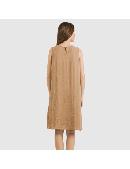 Vestido corto tirantes bambula liso Vestido corto tirantes bambula liso