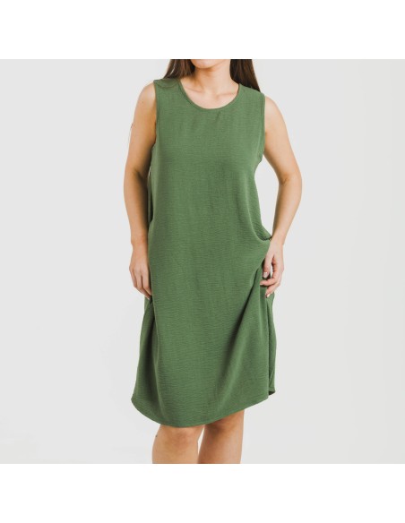 Vestido corto tirantes bambula liso Vestido corto tirantes bambula liso