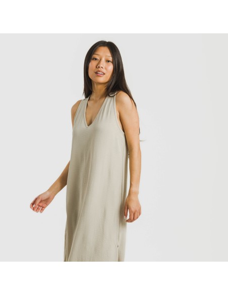 Vestido largo tirantes bambula liso Vestido largo tirantes bambula liso