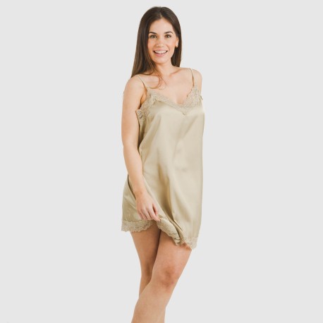 Camisón corto satén Friday liso