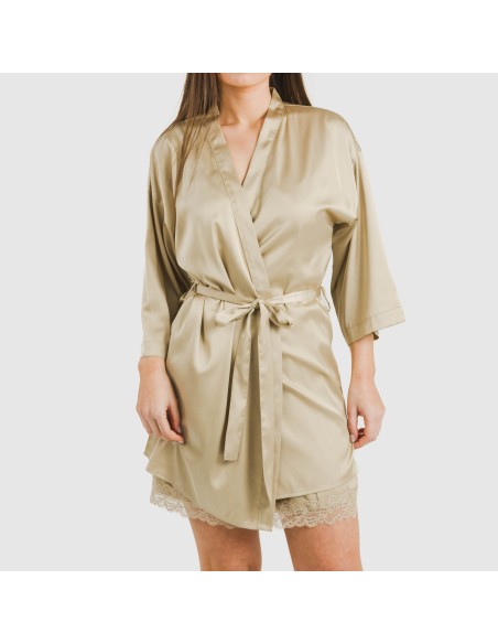 Bata corta mujer satén Friday liso Bata corta mujer satén Friday liso