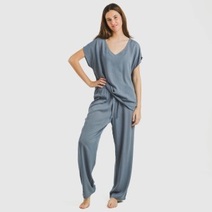 Pantalón largo viscosa bambula liso 2