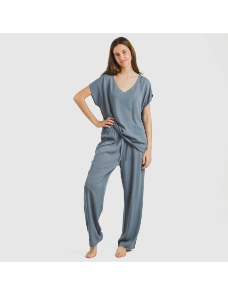 Pantalón largo viscosa bambula liso Pantalón largo viscosa bambula liso