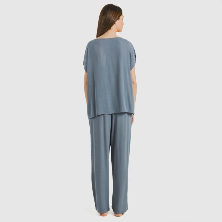 Pantalón largo viscosa bambula liso