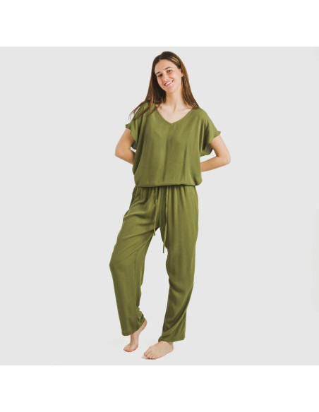 Pantalón largo viscosa bambula liso Pantalón largo viscosa bambula liso